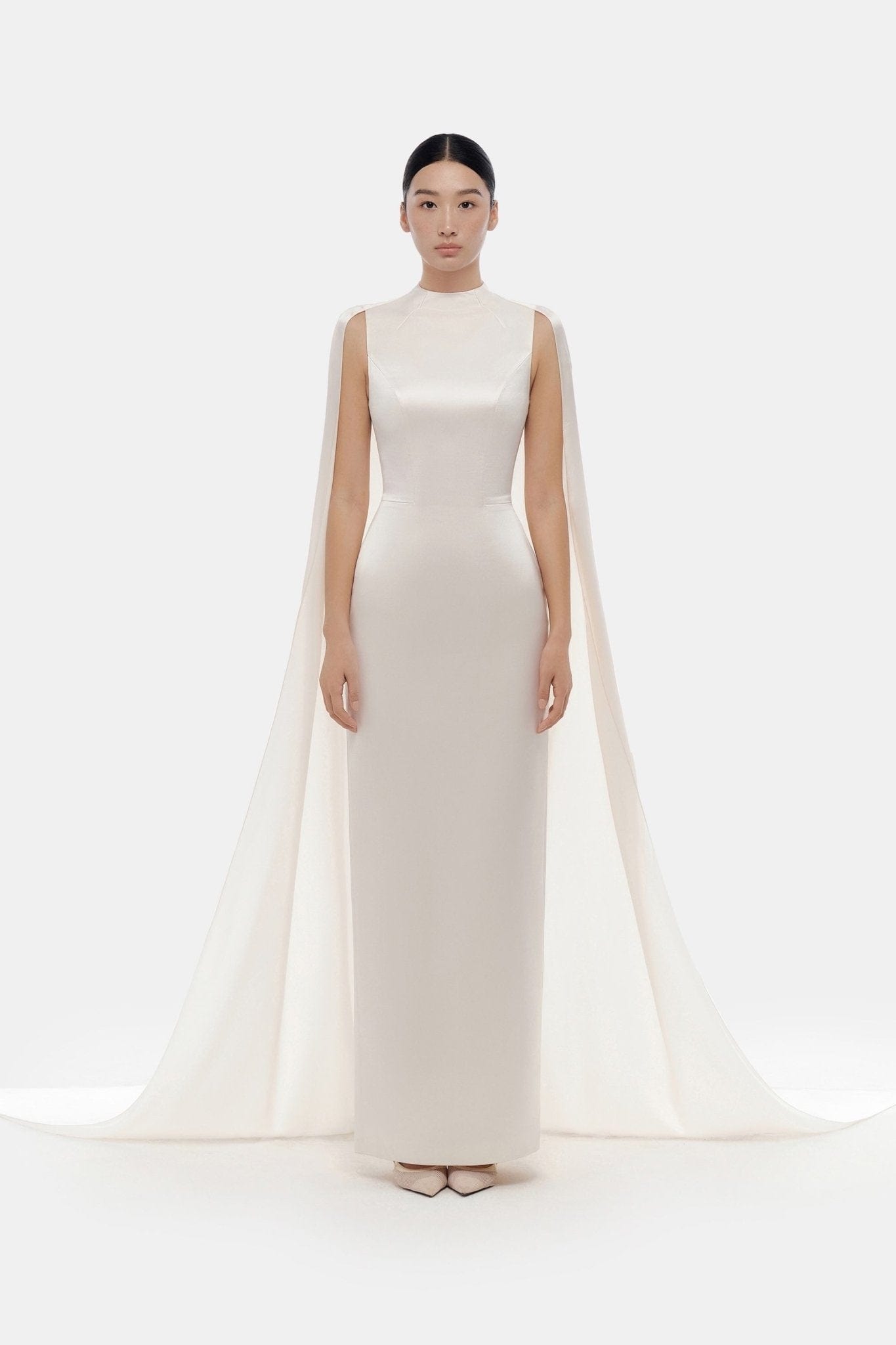 Beige Cape Dress