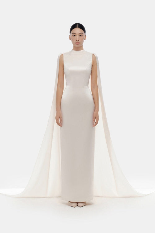 Beige Cape Dress