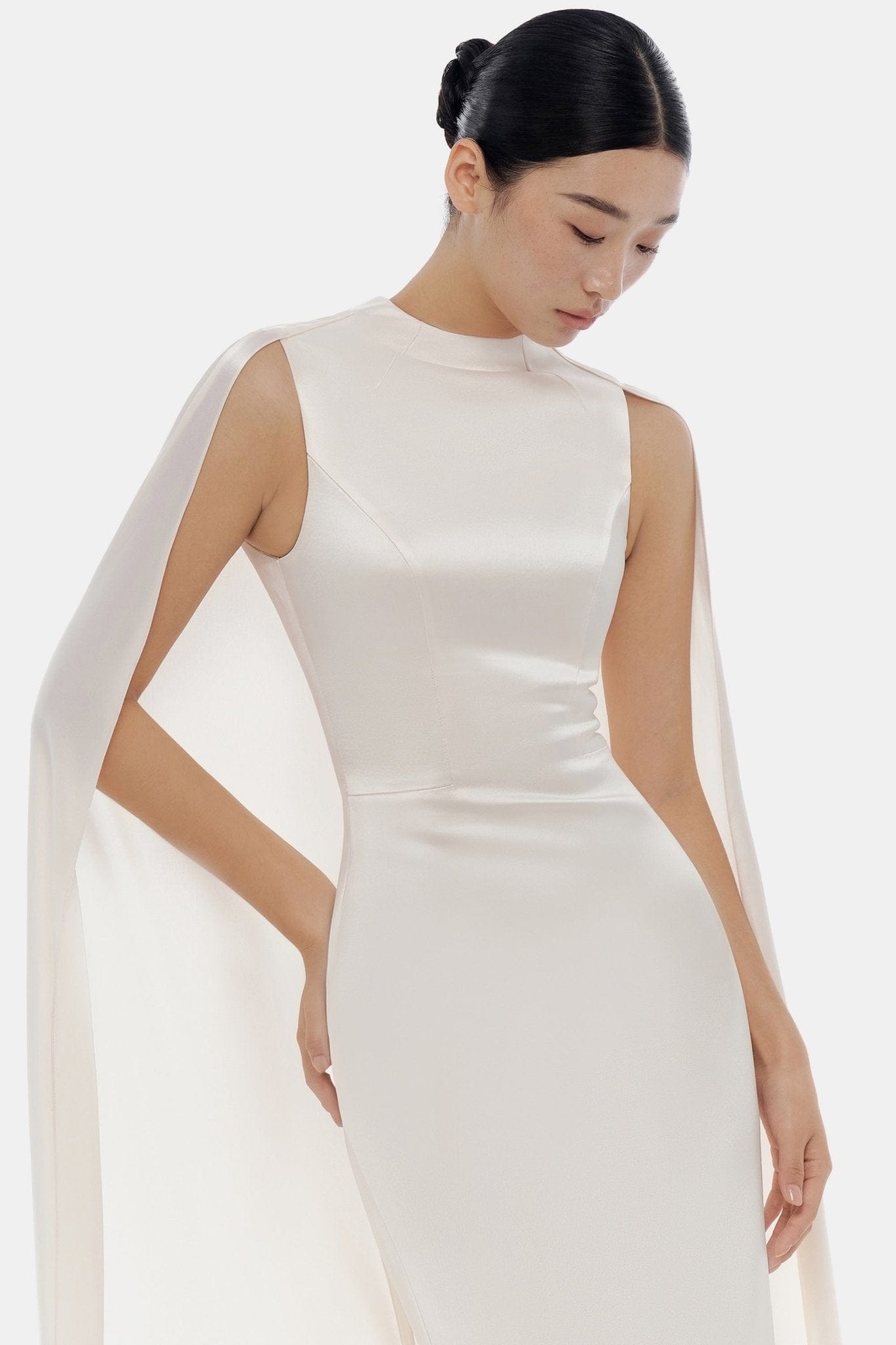 Beige Cape Dress