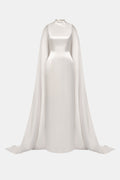 Beige Cape Dress