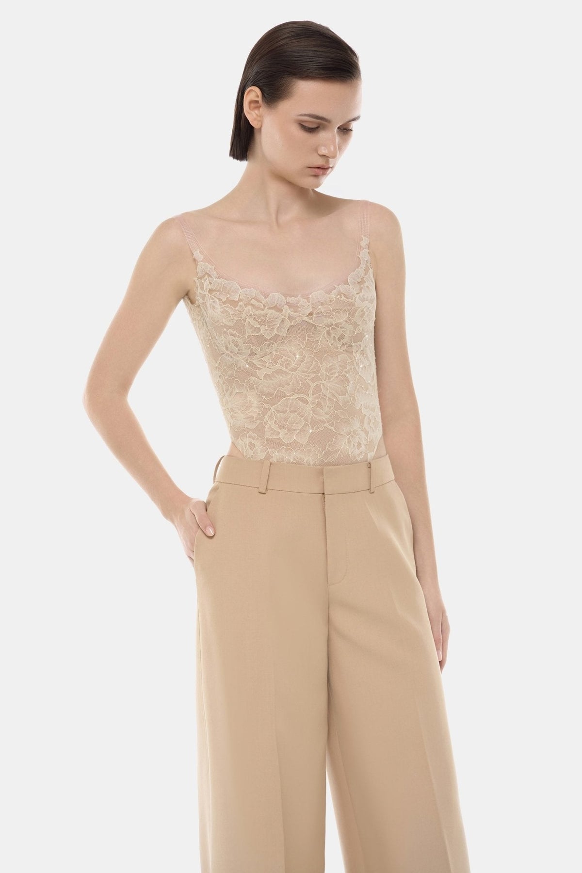 Brown Straight Leg Pants