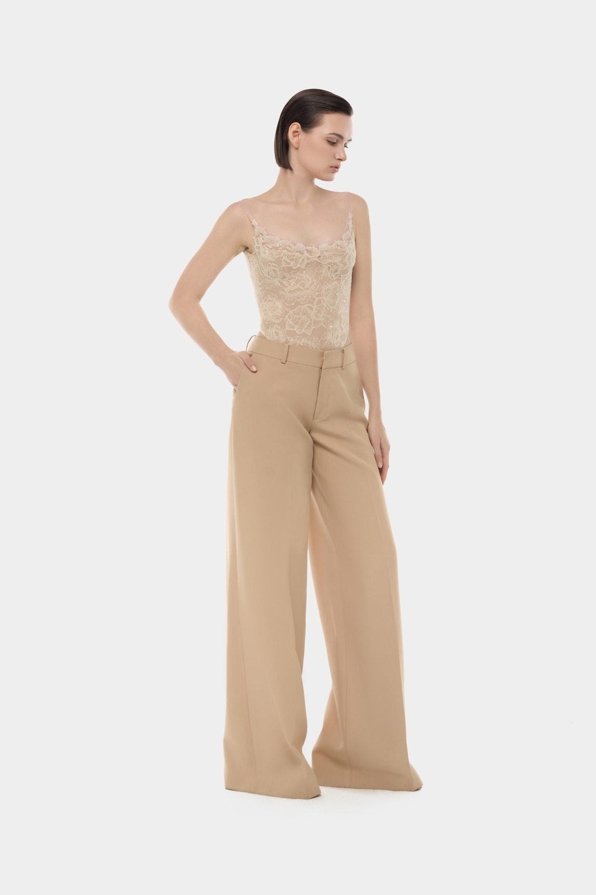 Brown Straight Leg Pants