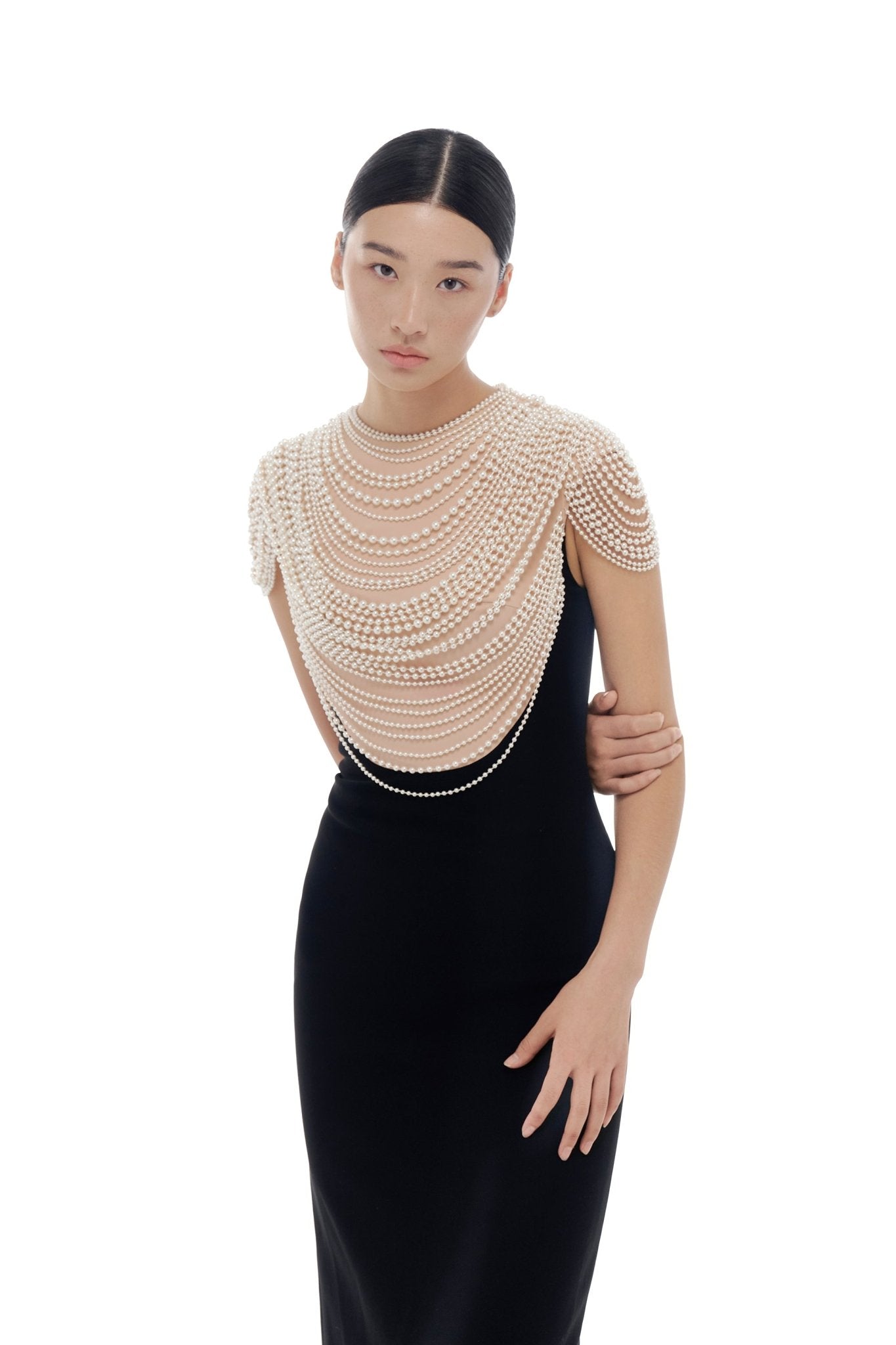 Black Lace Flower Pencil Dress