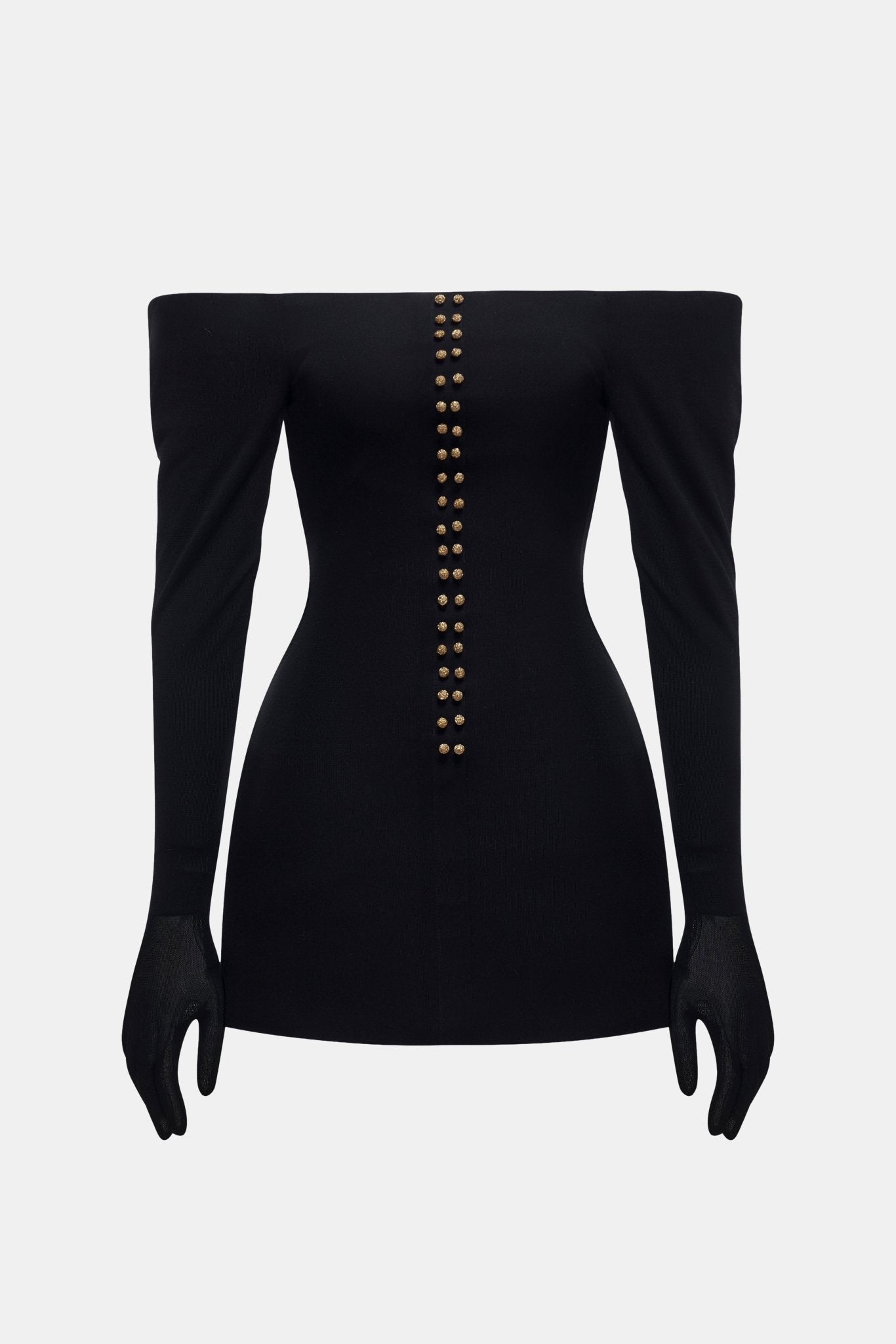 Black Studded Mini Dress