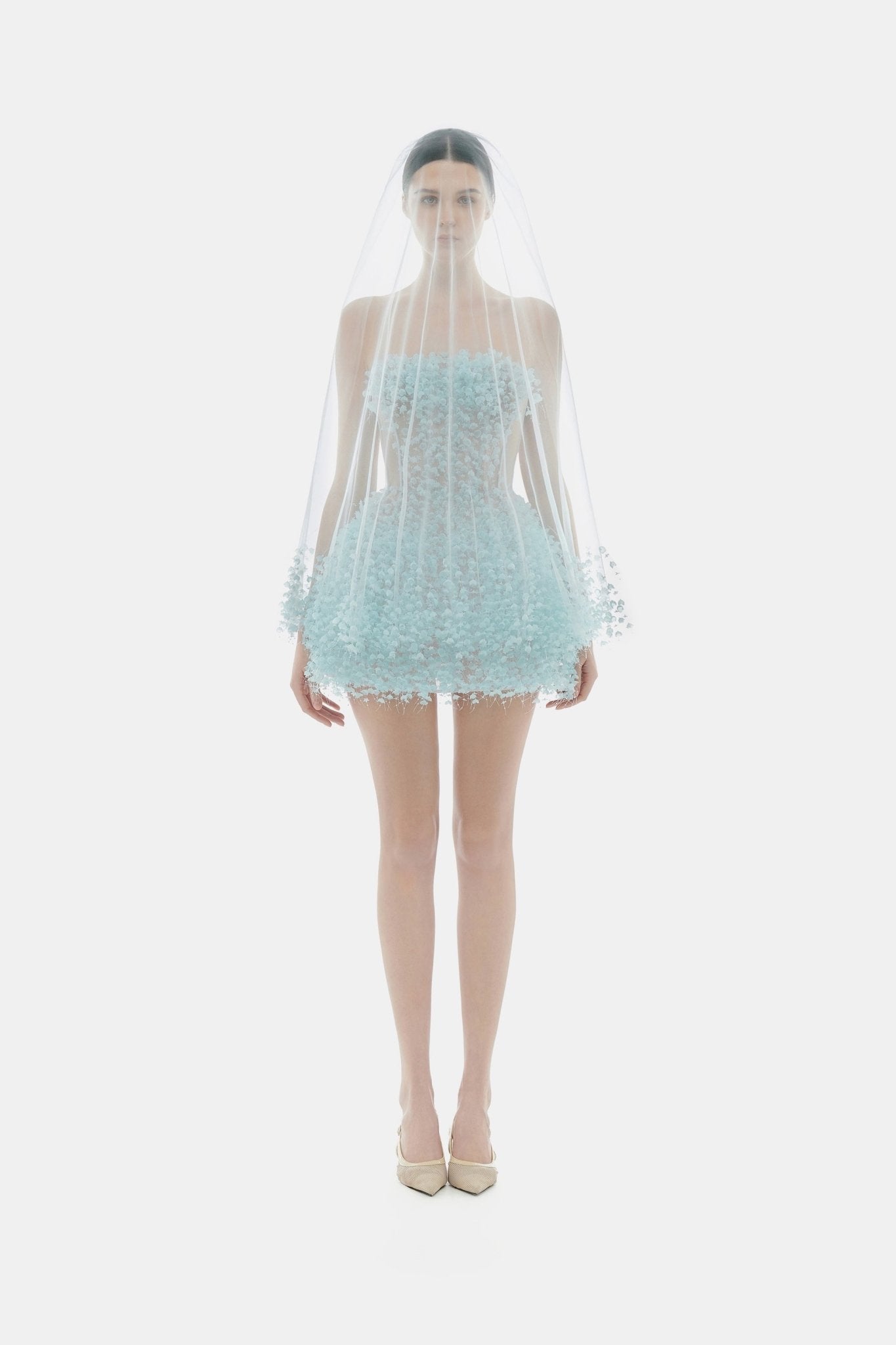 Blue Flowers Mini Dress
