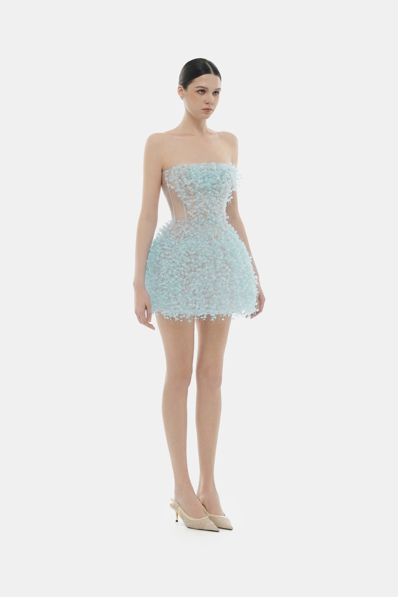Blue Flowers Mini Dress