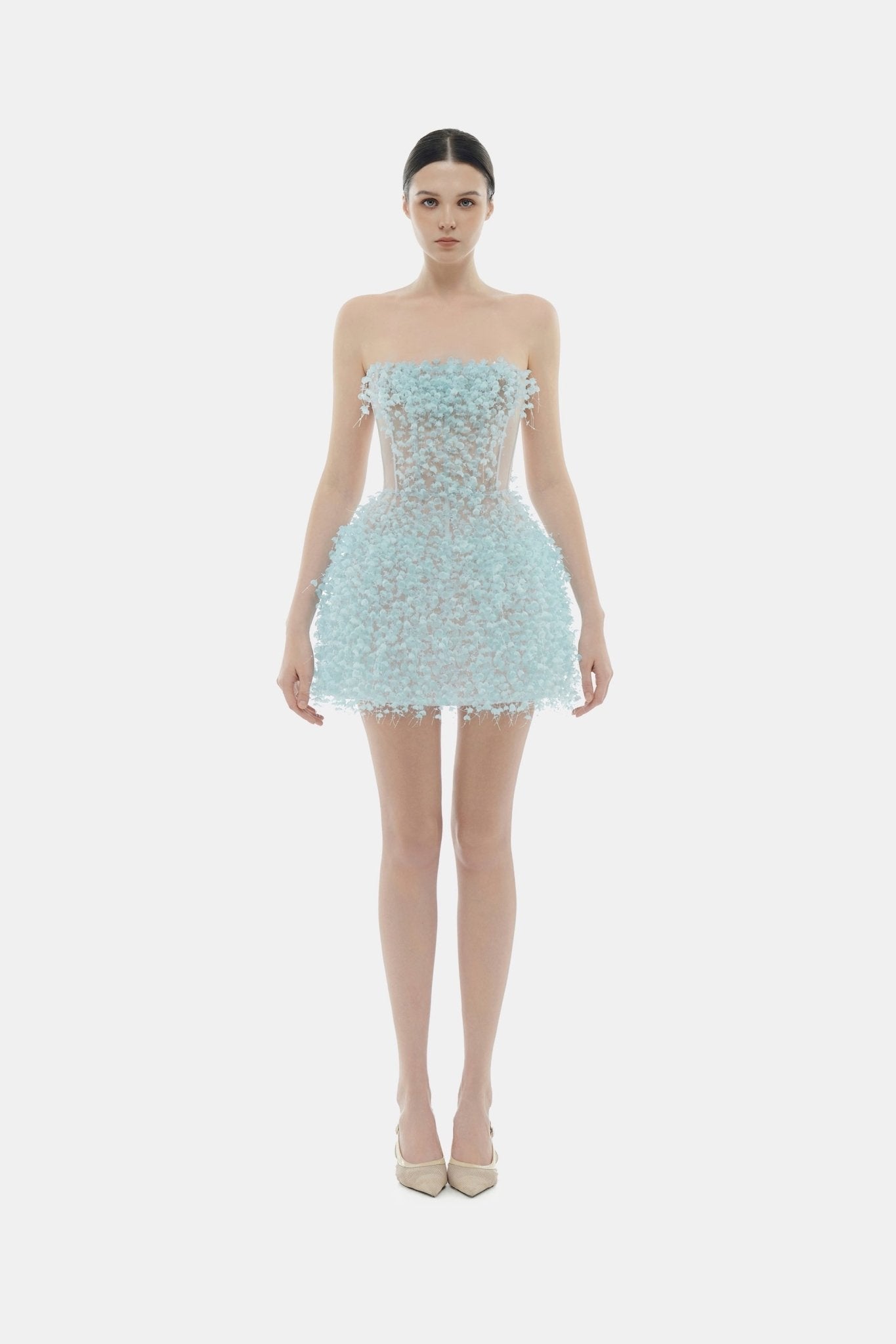 Blue Flowers Mini Dress