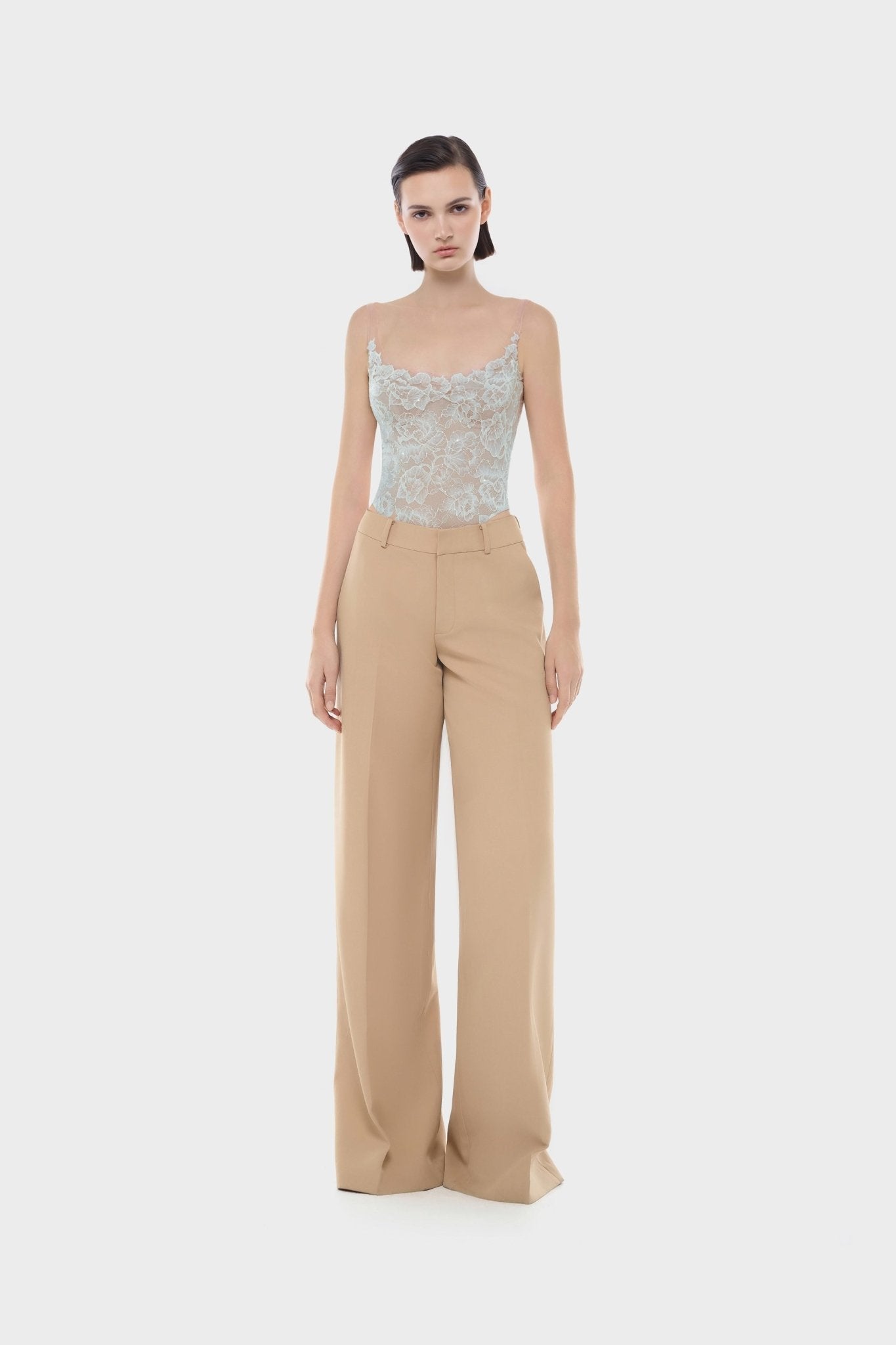 Blue Sheer Lace Top