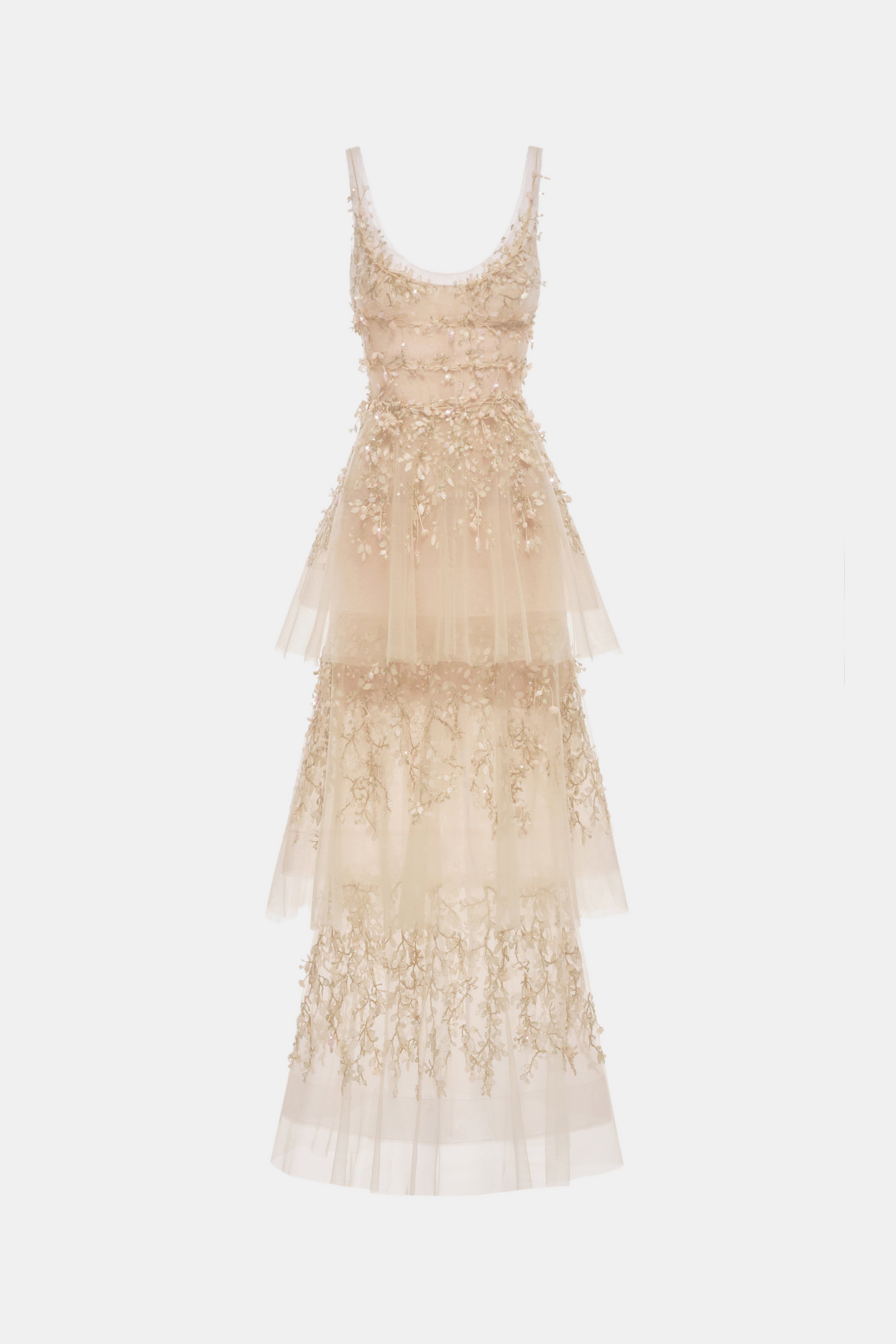 Pastel Tiered Maxi Dress