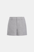 Grey Herringbone Shorts
