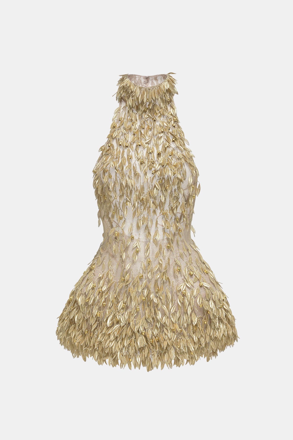 Gold High Neck Jumpsuit