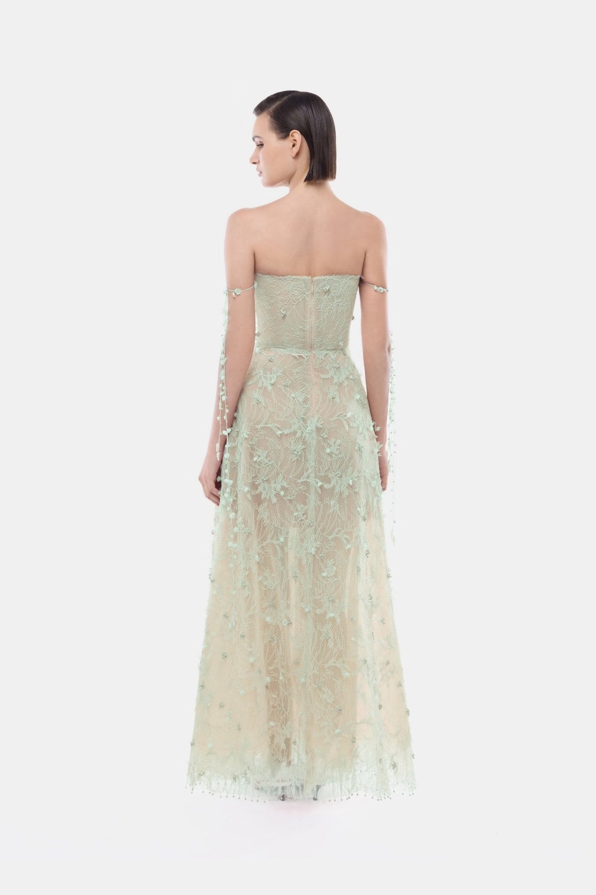 Mint Floral String Maxi Dress