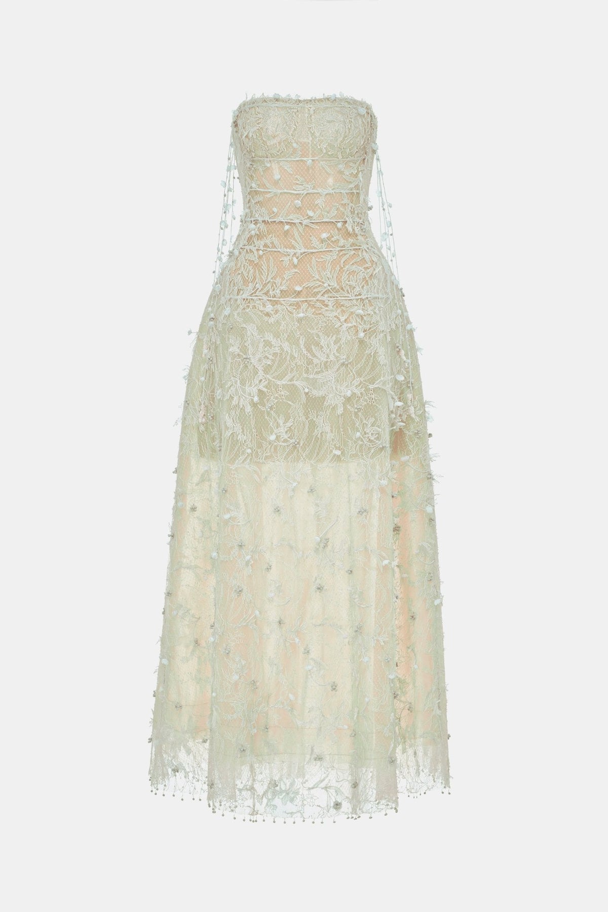 Mint Floral String Maxi Dress
