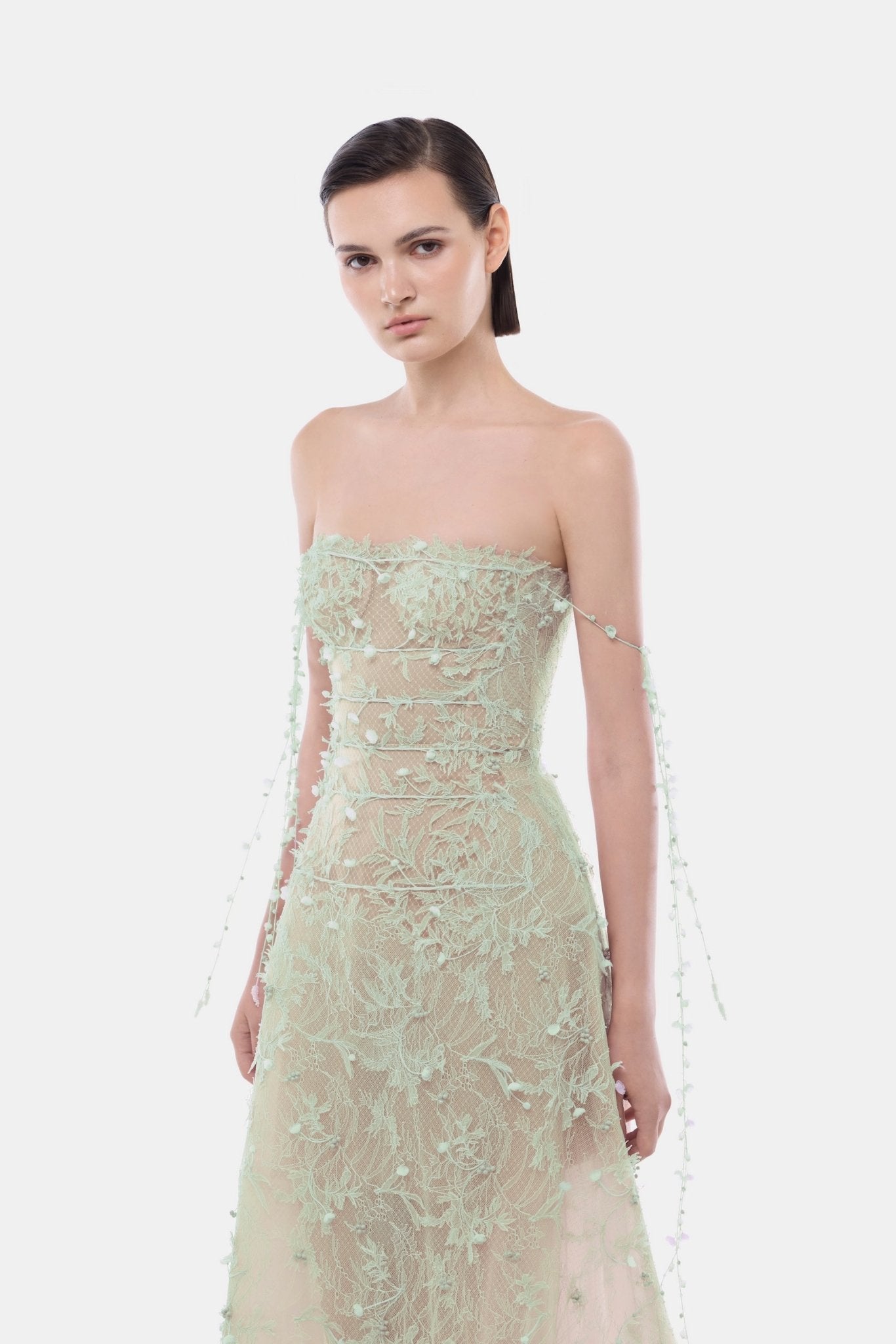 Mint Floral String Maxi Dress