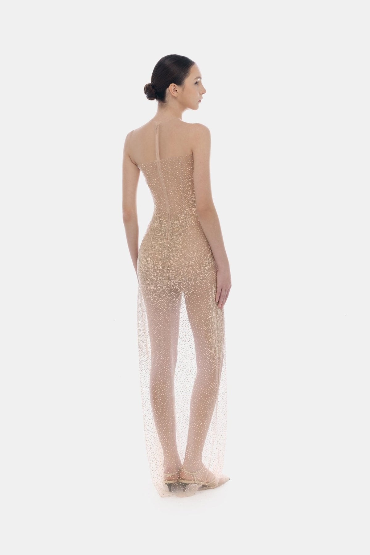 Nude Embellished Dress