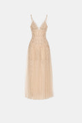 Pastel Deep-V Midi Dress
