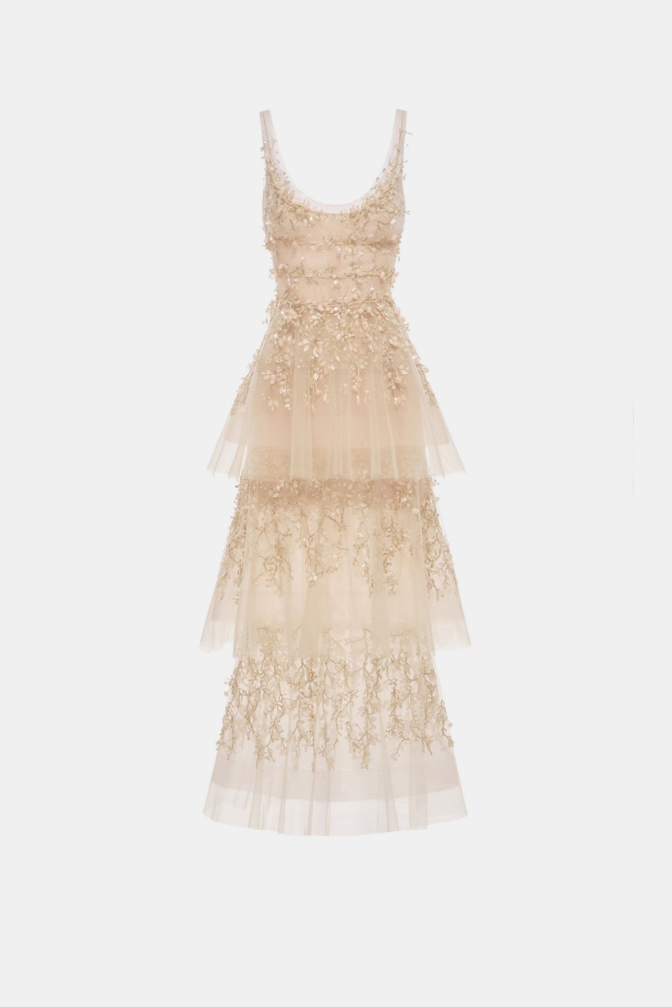 Pastel Tiered Midi Dress