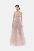 Violet Floral String Maxi Dress