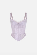 Violet Satin Corset Top
