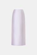 Violet Satin Midi Skirt