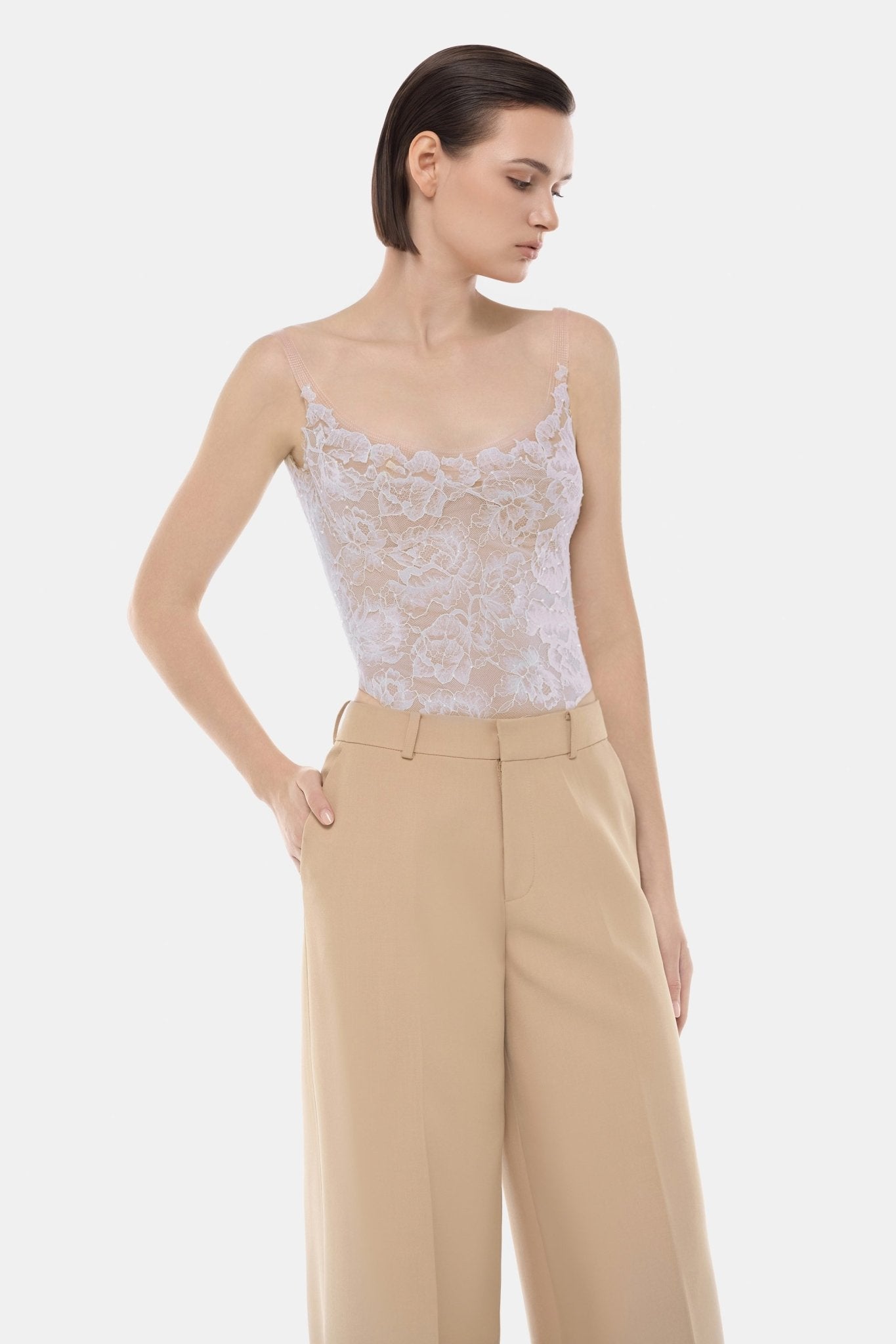 Violet Sheer Lace Top